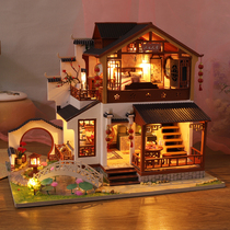 Music box Music Box Wooden Sky City diy creative confession birthday gift newlyweds send girlfriends