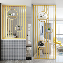 Modern light luxury screen partition living room simple entrance Net red wash table hollow metal office grille