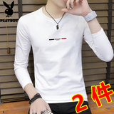 Playboy men's long-sleeved t-shirt, cotton autumn clothes, trendy sweater, bottoming shirt, compassionate spring and autumn men's T