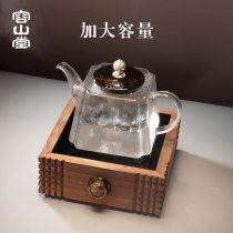 Rongshantang glass kettle ceramic gilded silver pot button heat-resistant increased capacity tea cooker electric pottery stove tea stove tea set