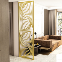 Nordic hollow metal partition modern simple entrance screen dining room living room new Chinese light luxury decorative wall