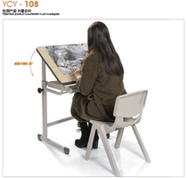 Yutalents Students Class Table And Chairs Fine Arts Table Lifting Training Courses Primary And Middle School Students 108 Painting Table Adjustable Lifting Table
