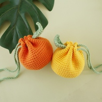 Small Red Book Recommendation Ugly Orange Buns Mouth Bag Knit Wool Thread Zero Money Bag Girl Little Fresher Mouth Red Packet Finished Product