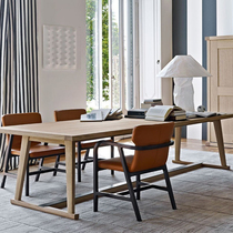 Nordic solid wood conference table Negotiation long table Loft desk Industrial style dining table Designer furniture Creative desk