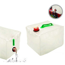Outdoor 10L Folding Bucket Self-driving Tour Transparent Outdoor Kettle Large Capacity PVC Folding Bucket Drinking Water Bag