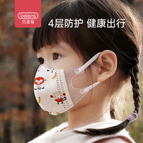 Bainshi baby mask 3D three-dimensional breathable baby disposable protective infant mouth and earmuffs 0-3-6 years old