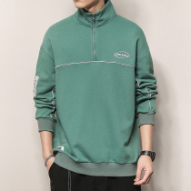 2020 new men's high collar sweater spring and autumn trend brand loose Pullover Korean Trend hip hop couple coat