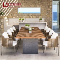 Outdoor table and chairs Balcony Rattan Chairs Courtyard Table And Chairs Combination room designer Villa Garden Casual outdoor table and chairs