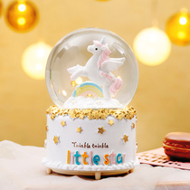 New year Creative crystal ball music box snowflake Music Box childrens birthday gift girls give girls special gifts