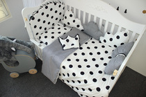 ins Nordic baby cotton bed neonatal bed anti-collision guardrail detachable baby bedding eight-piece set of bed