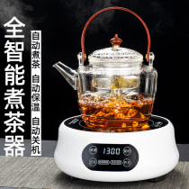Automatic glass electric ceramic stove Steam tea kettle Boiling water health beam pot Net red household black flower tea set