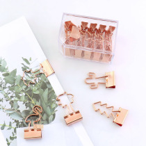 Creatives Styling Rose Gold Small Fresh Long Tail Clip Fashion Office Stationery Paper Clip Dovetail Clip 12