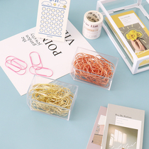 20 pieces of fat 50mm plating paper clip imitation gold rose gold color paper clip office supplies stationery storage