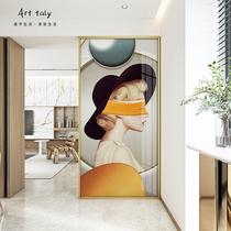 Modern European-style luxury living room screen room bedroom balcony blocking small apartment partition decoration aluminum alloy customization