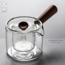 Nine earth glass teapot brewing tea side put pot warm tea boiling tea maker glass tea set wood put filter electric pottery stove boiling teapot