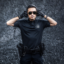 Tiger Camp short sleeve lapel POLO shirt Crew neck T-shirt Tactical commuter quick-drying top