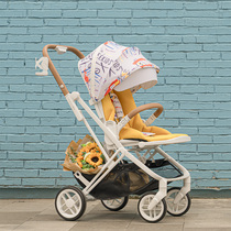 Freekids freshly baby stroller can be seated with reclining super light and simple two-way baby High Landscape on the plane