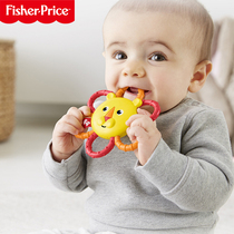 Fisher baby tooth gum cartoon toy age-specific rattle Bell hand can be water cleaning molars 0-3 months new birth child puzzle