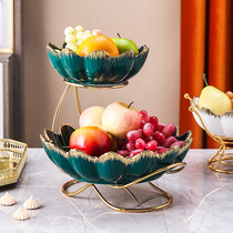 Ceramic fruit pot fruit plate Chinese New Year household European-style light luxury new years fruit plate beautiful snacks placed plate