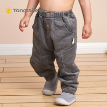 Tongtai new baby clothes boys' and girls' Plush out pants 1-4 year old boys' and girls' Plush casual pants