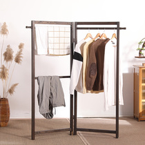 Office screen partition living room simple modern Chinese screen folding screen solid wood hanging hanger partition screen retro