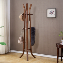 Solid wood coat rack floor hanger modern simple bag rack large clothes shelf bedroom home living room entrance