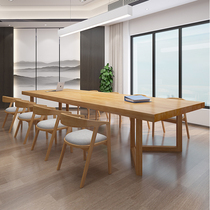 Nordic Solid Wood Meeting Table Long Table Brief Modern Office Furniture Desk Negotiating Table And Chairs Combined Rectangle