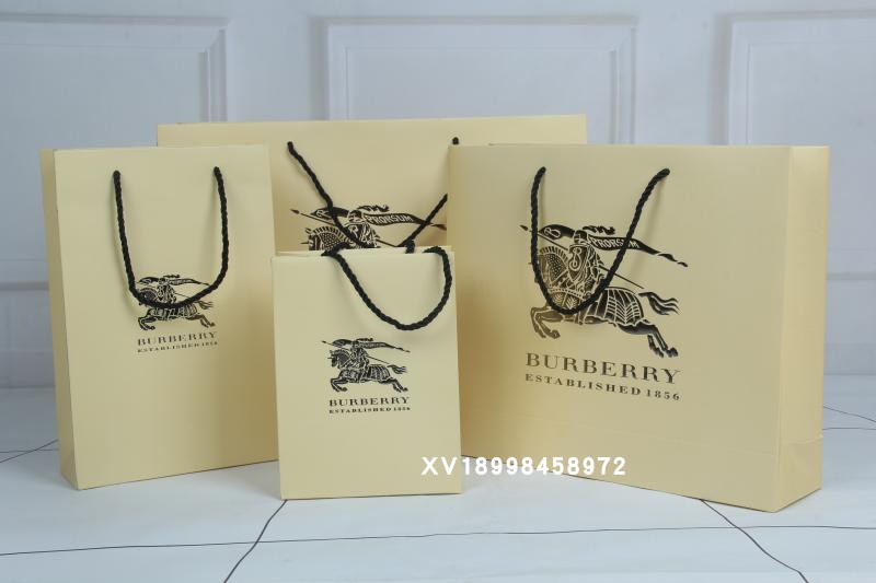 巴宝莉burberry纸袋香水礼品袋子衣服t恤盒包装手提袋圆筒礼品盒