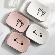 Household drain soap box bathroom double-layer large cartoon soap box rack Bathroom plastic laundry soap box j
