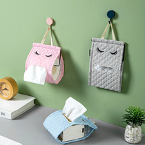  Cartoon hanging fabric paper towel cover Car fabric Home pumping series paper towel bag paper towel cover storage hanging bag J