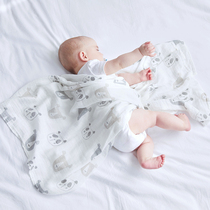 Japanese imported baby gauze quilted in summer thin bamboo fiber towels with newborn supplies held by the baby cover blanket