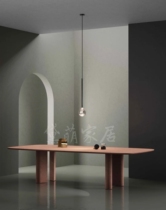 Nordic Net red light luxury table solid wood designer long table desk creative personality negotiation table art table