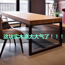 Solid Wood large board table double table simple long strip desk writing desk Workbench home desktop computer desk desk