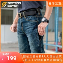 Zone 7 Gear Tactical Jeans Spring Autumn Men Business Outdoor Classic Casual Straight Cylinder Tooling Elastic Long Pants