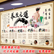 Traditional Chinese Medicine Health Decoration Poster Physiotherapy Shop Moxibustion Cupping Wall Sticker Massage Massage Wall Chart Essential Oil Open Back Sticker
