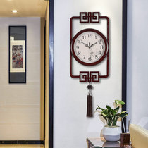 Kaiser new Chinese wall clock Chinese style simple decorative clock home living room silent creative art wooden clock