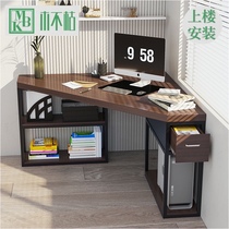 Solid wood desk computer desk integrated table home corner computer desktop table log simple learning corner writing table
