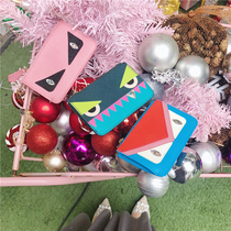 SALONNBUS Salon Bath prank Petty Monster Key Bag Coin Bag Zipped Kabu Leather Small Zero Wallet
