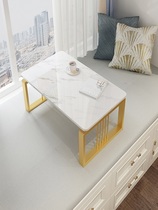 Marble bay window small coffee table Nordic simple modern desk light luxury tatami Japanese small tea table mini low table