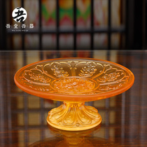 Wutang Wuwu glass for Buddha fruit plate for fruit plate home offering plate for Buddha before Buddha fruit plate home offering plate