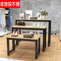 Clothing store display stand Zhongdao running water table high and low table window shoe bag display cabinet flower stand iron table