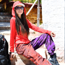 Beijing Forest outdoor 2021 autumn mountaineering hooded thin sports cation quick-drying T-shirt long sleeve coat womens style