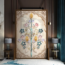 American European screen partition Living room Hotel bedroom office Solid wood household occlusion entrance Fortune tree seat screen