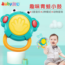 Aobei frog snare drum baby hand drum Children clap drum sound and light musical instrument Baby toy 6-12 months puzzle