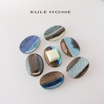KULE HOME ceramic soap box toilet hotel restaurant light luxury soap porcelain soap dish soap dish soap box