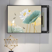 Decoration drawing of electricity meter box no punching distribution box shelter Chinese New Chinese strong switch box open the box empty and hang picture in living room