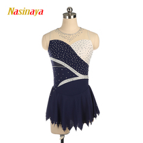 Funo figure skating clothing performance clothing custom children adult girls skirt competition examination diamond white navy blue