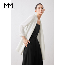 The same paragraph of the mall wheat lemon MM2020 autumn new loose silk temperament ladies suit 599810021Q