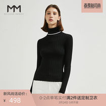 Shopping mall's same mm lemon 2019 autumn new T-shirt long sleeve high collar Pullover women's 5a8130051q