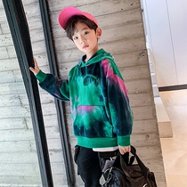 Boys clothes tie-dyed color Western Autumn Tide clothes 2021 New Chinese childrens Korean version of fried street autumn coat